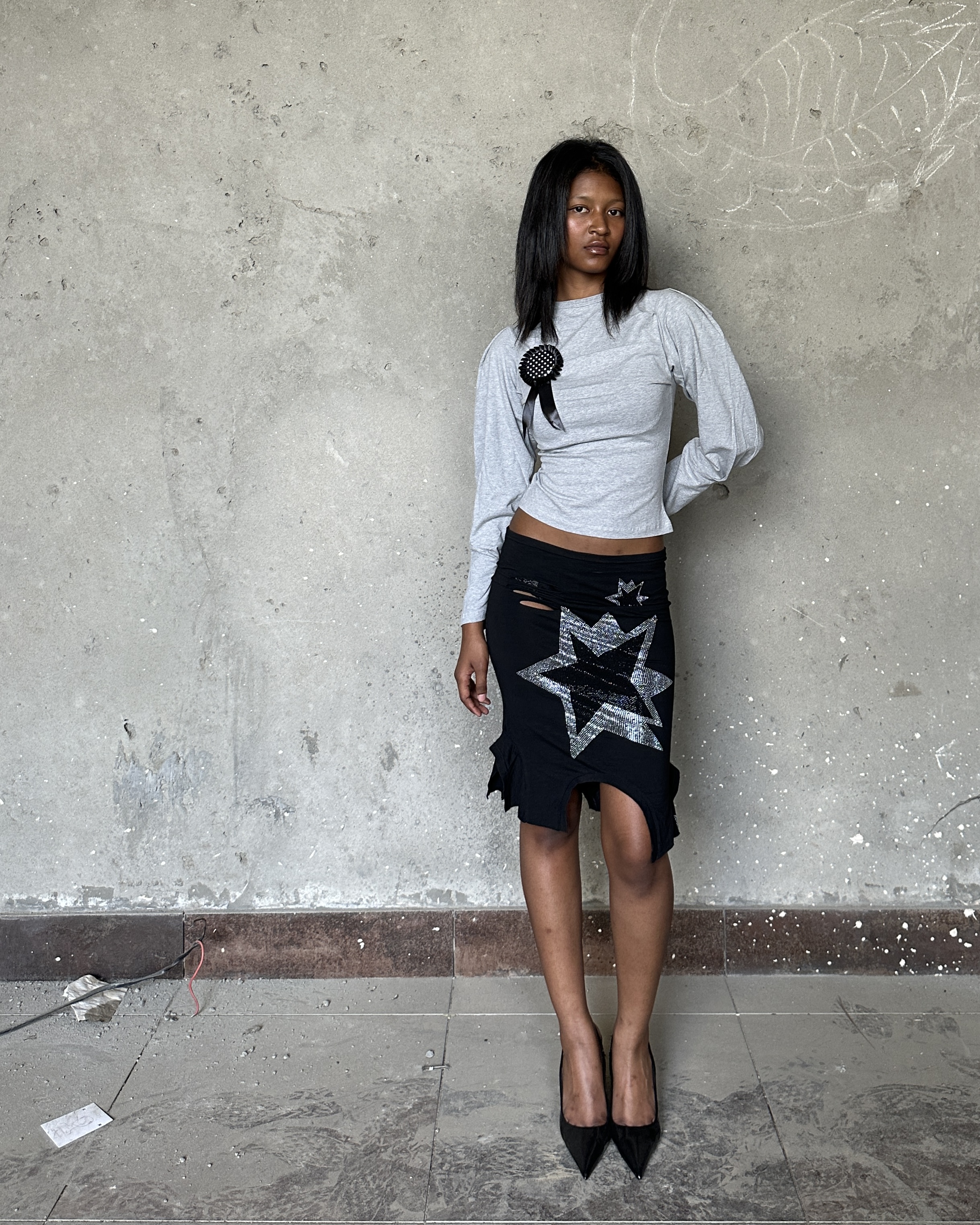 Pleated Jersey Top