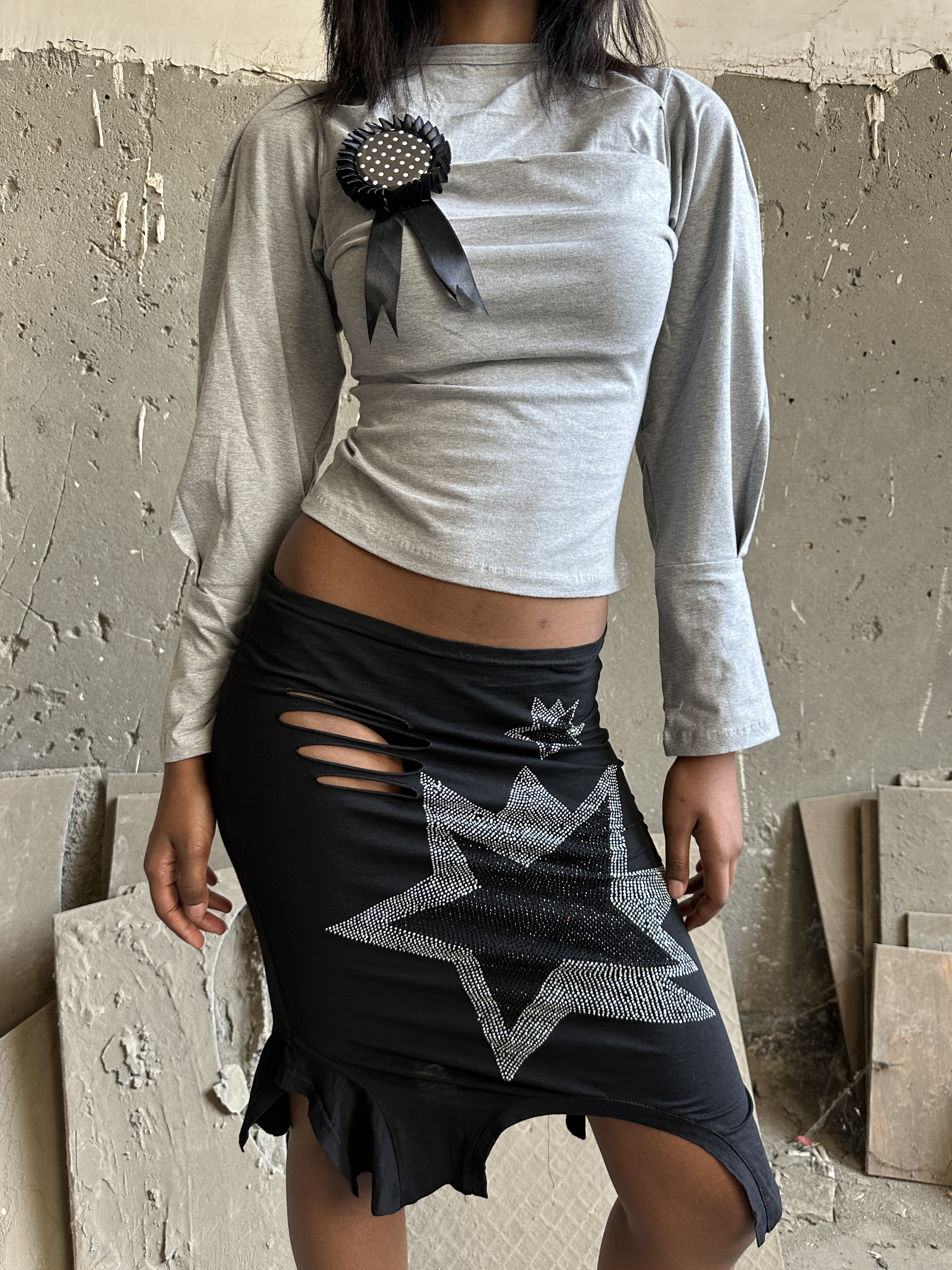Pleated Jersey Top